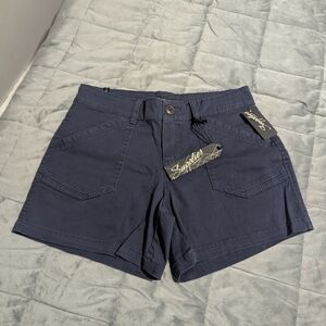 Simplicity Blue Cargo Shorts Casual Cotton Blend